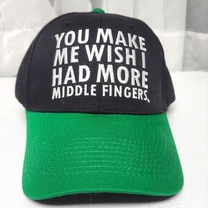 Black and Green Statement Cap